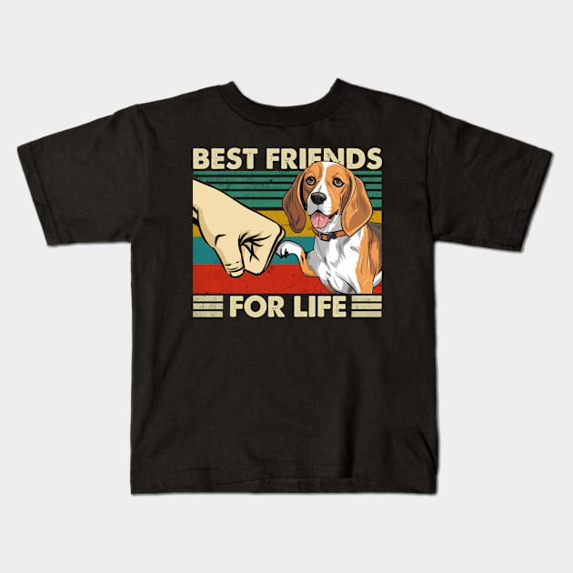 Best Friends For Life Beagle Love, Tee Trendsetter Triumphs Kids T-Shirt by Kleurplaten kind